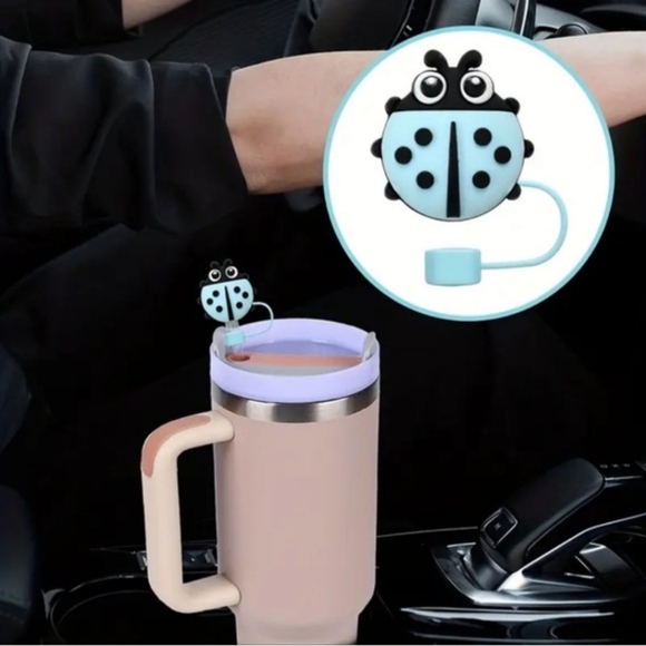 Colorful Ladybug Straw Topper - Picture 2 of 6